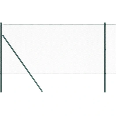 Image of vidaXL Hexagon Fence Green 1x10 m Steel