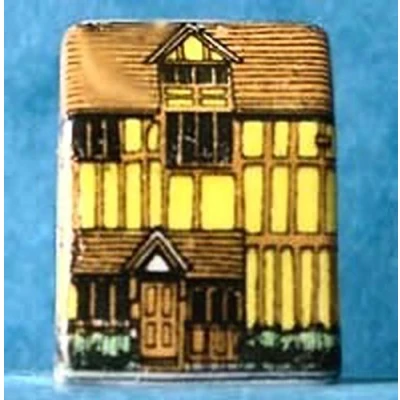 Image of Porcelain China Collectable Thimble Miniature House Style Stratford Cottage