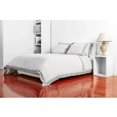Image of Catherine Lansfield Camalisa Grey/Dark Grey Duvet Cover Set 160 x 200 + 50 80 cm