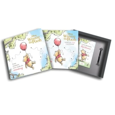 Image of 2026 CALENDAR, DIARY &amp; PEN DISNEY WINNIE THE POOH GIFT BOX SET OFFICIAL PRODUCT