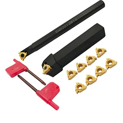 Image of 1/2&quot; 5/8&quot; Boring Bar SNR0013M16+SER1616H16 Lathe Internal Threading Inserts Turning Tool Holder with 5pcs 16ER AG60+5pcs 16IR AG60 Carbide Inserts……