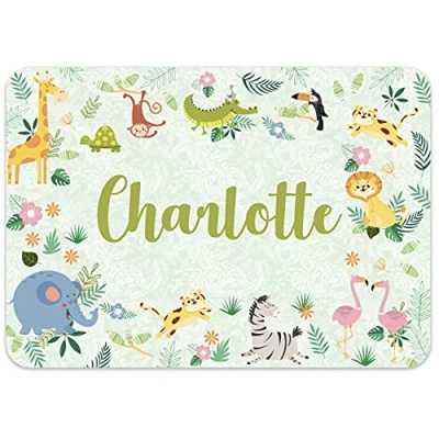 Image of Paper Themes Personalised Placemat for Kids (Wild Animals)