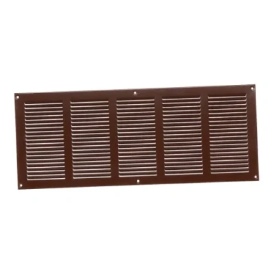 Image of Metal Air Vent Grille Cover with Insect Mesh Ventilation (500x200mm / 20x8&#039;&#039;, Brown)