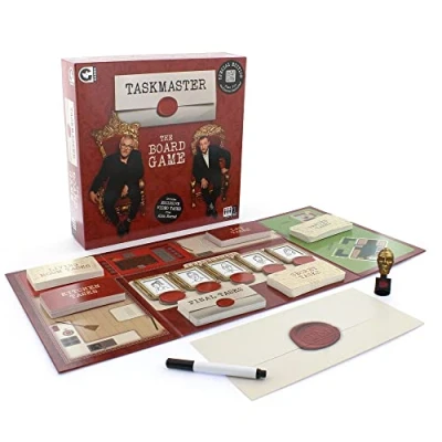 Image of Ginger Fox Taskmaster Special Edition Board Game Ultimate Family Fun for Cosy Evenings Hilarious Challenges with Silly Video Tasks from Alex Horne Ideal Parties and Groups Ages 8+ Years