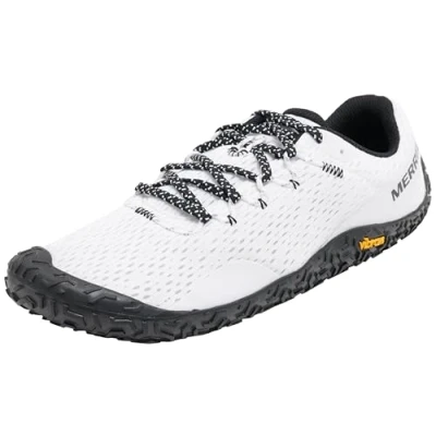 Image of Merrell Vapor Glove 6 Road running shoes, Men&#039;s, Size: 9, White/black Textile/synthetics