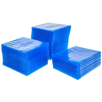 Image of MediaRange BOX39 50 Blu ray case 1disc Blue, Transparent CD / DVD, 1 Pack of pieces