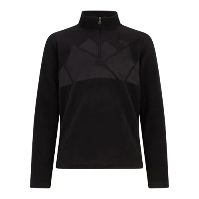 Image of Ziener Jonki Unisex Children&#039;s Ski Jumper, Functional Shirt, Breathable, Fleece, Warm Black