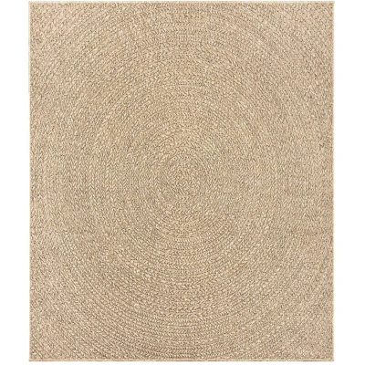 Image of vidaXL ZIZUR 240x340 cm Indoor/Outdoor Rug Polypropylene, Jute Look, UV Resistant, Easy Clean, Versatile Rectangular Brown Mat for Patios, Living Rooms