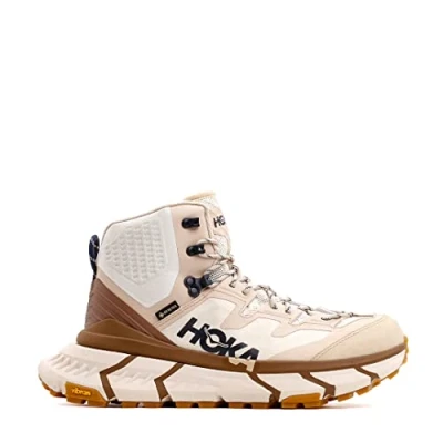 Image of Hoka One Tennike Hike Gore Tex Mens Beige Boots Size UK 4.5