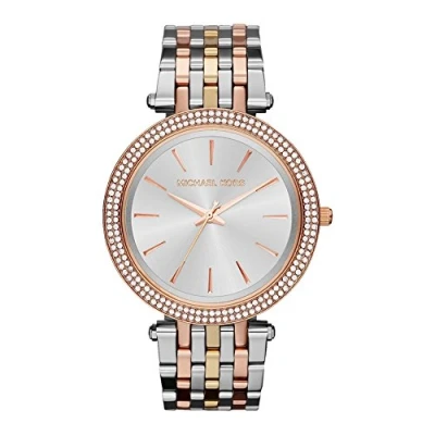 Image of Michael Kors Darci Watch silvercoloured/goldcoloured/rosegoldcoloured, Women&#039;s, Size: One Size, Silver coloured/gold coloured/rosegold coloured