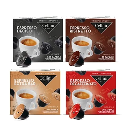 Image of Cellini Coffee Capsules Compatible with Dolce Gusto Tasting Kit 120pcs