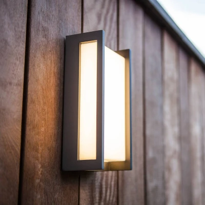 Image of LUTEC connect Qubo LED outdoor wall light, RGBW, smart