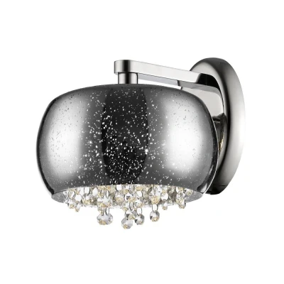 Image of Luna 1 Light Wall Lamp Chrome Crystal