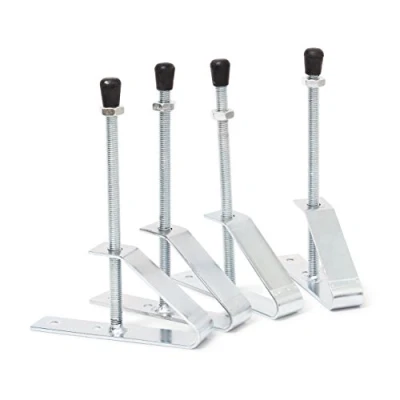 Image of Relaxdays Car Tire Wall Bracket Set of 4 Wheel Holder Rim Rims Hanging for up to 185 Width Protection with Rubber Cap, Silver