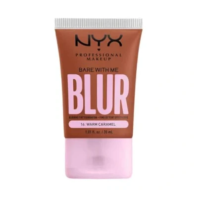 Image of NYX Professional Makeup Blurring Tint Foundation, Medium Coverage, Matte Finish, With Niacinamide, Matcha and Glycerin, 12 Hours Hydrating, Bare Me Blur, 30 ml, Shade: Warm Caramel