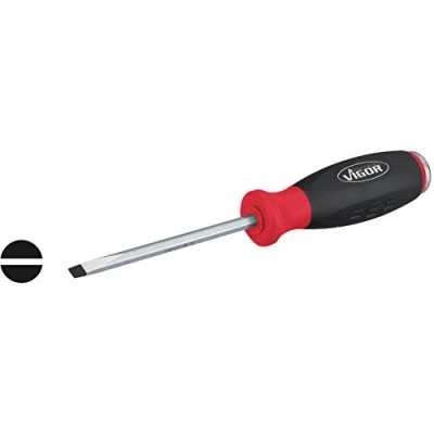 Image of Vigor V3599 Screwdriver, Slotted Screws, Impact, Cap 27 cm