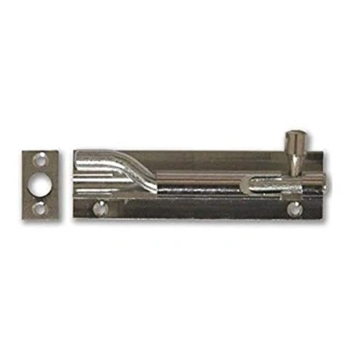 Image of Merriway BH01406 75mm (3 inch) Polished Chrome Cranked Necked Surface Door Bolt