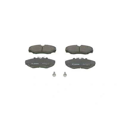 Image of 6025370851, 6025371662 Brake pad set BOSCH 0 986 424 531 Low Metallic with anti squeak plate, bolts/screws accessories RENAULT: Avantime Van