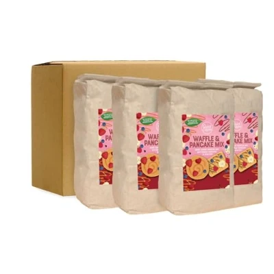 Image of Award Winning Luxury Waffle &amp; Pancake Mix just add Water to Make Perfect Belgian Style Waffles and American Buttermilk Pancakes 14kg bulk case for catering