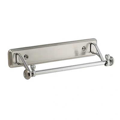 Image of iDesign Roll Mounted, Metal Paper Towel Holder for The Kitchen Wall and Cabinet Doors, Versatile Under Sink Storage, Silver, 15.3&quot; x 5.2&quot; 2&quot;