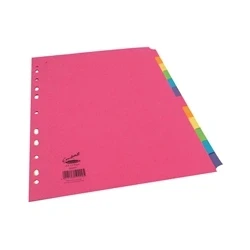 Image of Concord TS 110568 Europunched Bright Subject Divider, A4, 12 Part