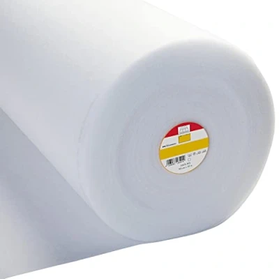 Image of Vlieseline H640 Volume Fleece Batting Medium Loft, Iron On Fusible, for Sewing, Quilting, Topstitching and Crafting 90cm Width White 15 Metre Roll