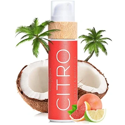 Image of COCOSOLIS CITRO Tanning Accelerator Organic Oil with Vitamin E &amp; Citrus Fragrance for Quick Intense Tan Enhancer Rich Chocolate Nourishing Body Lotion (110)