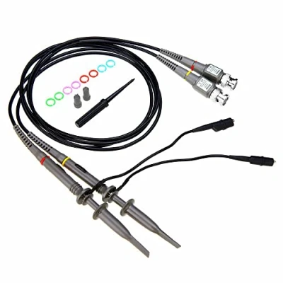 Image of Chesoon Oscilloscope Probe with Accessories Kit, 100 MHz Clip Probes BNC to Minigrabber Test Lead Kit for Most Oscilloscopes
