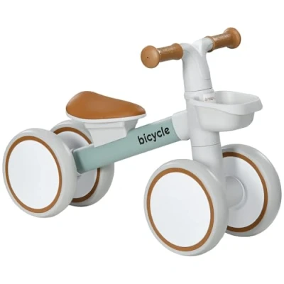 Image of AIYAPLAY Kids Balance Bike for 1 3 Years Old, No Pedal Toddler with Adjustable Seat, Silent Wheels, Training Boys and Girls, Green