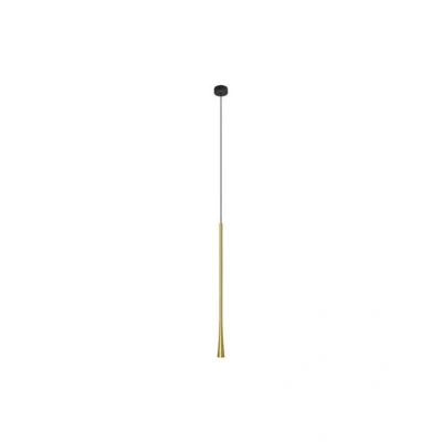 Image of Trikala LED Slim Ceiling Pendant Light 7W 3000K Aluminium Brass
