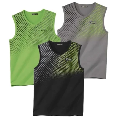 Image of ATLAS FOR Men Multipack of 3 Mens Vests Tank Top Active, Sports and Casual Vest Styles Small to Big Tall Tops Sizes UK S 4XL