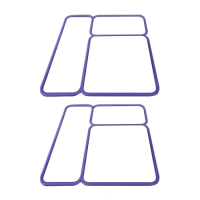 Image of Shienfir Silicone Replacement Seals for Lunch Boxes Box Lid Gaskets 1/2pcs Seal Gasket Omiebox Exact Fit Part Kids Bento Insulated Food Purple 2pcs