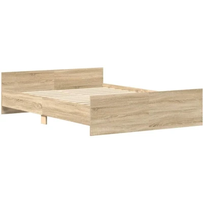 Image of vidaXL Bed Frame without Mattress Sonoma Oak 140x190 cm