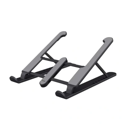 Image of Trust Primo Portable Laptop Stand for Desk, 16 Foldable Riser 6 step Height Adjustable, Lightweight Ergonomic Holder Macbook Air Computer Tablet Home Office Dell HP Grey