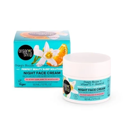 Image of Organic Shop Orange Blossom Perfect Beauty Sleep Solution Night Face Cream, 50 ml