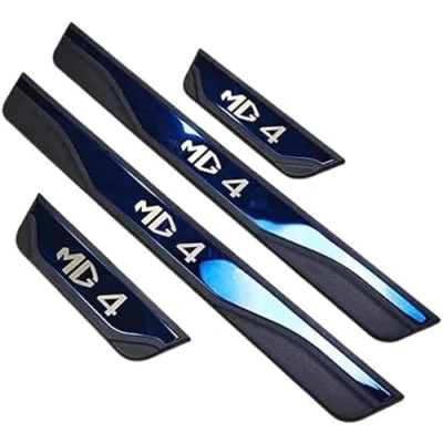 Image of 4pcs Stainless Steel Car Door Sill Protector for MG MG4 2021 2022,Non slip Scuff Guard Anti scratch Sticker Trim Auto Styling Accessories.,F