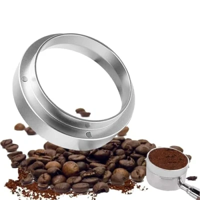 Image of RXKFIGX 51mm Aluminum Coffee Dosing Ring Magnetic Funnel Espresso Powder Rings Barista Accessories for Home Cafe