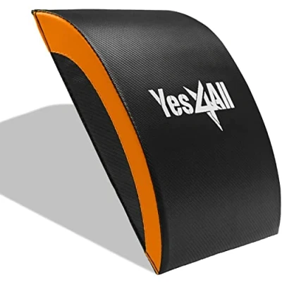 Image of Yes4All Ab Exercise Mat/Abs Wedge Sit Up Pad Abdominal &amp; Core Trainer Mat for Full Range of Motion Workouts, Orange