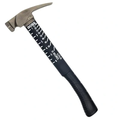 Image of Boss Hammer Premium 4340 Steel with Tough, Shock Absorbing Poly Fiberglass Handle 22 oz, Finish, Milled Faced BH22STPFS