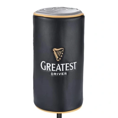 Image of Shanker Golf Driver Headcover Greatest Beer Can Shaped Funny Cover Tour Grade PU Leather Club with Embroidered Pattern