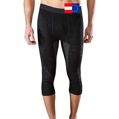 Image of Merino &amp; More Men&#039;s Functional Base Layer Wool 3/4 Length XL