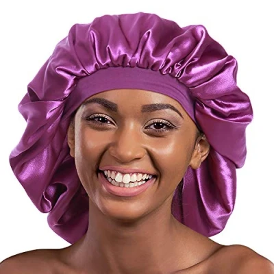 Image of Alnorm Extra Large Satin Sleep Bonnet Dreadlock Cap Purple