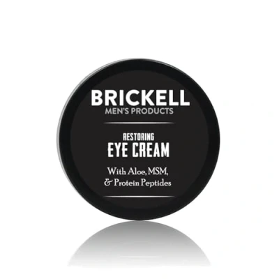 Image of Brickell Men&#039;s Restoring Eye Cream for Men, Natural and Organic Anti Aging Balm To Reduce Puffiness, Wrinkles, Dark Circles, Crows Feet Under Bags, 15 mL, Unscented