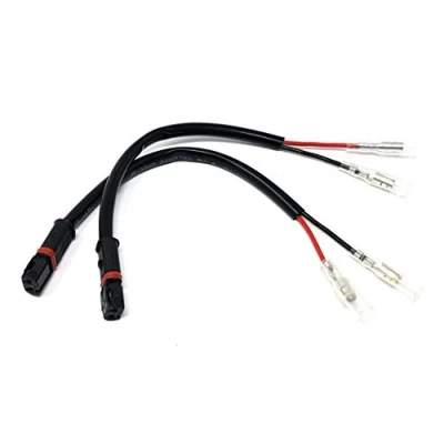 Image of Simda Pro Motorcycle Indicator Adapter Cable (2pcs) BMW with 2 Pin Plug (0201) for LED Indicators Waterproof, Easy Installation, Compatible