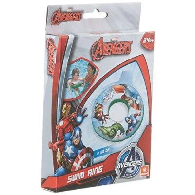 Image of Mondo 66304 Toys Avengers Swim Ring Flotteur Bébé Flottant Bouée Gonflable Idéal Pour Garçons/Filles Utilisable en Piscine/Mer 16304 Inflatable Avangers Buoy, Multicolored, S