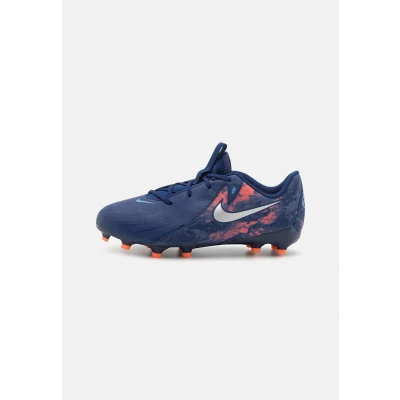 Image of Nike Performance JR Phantom GX II FG/MG Unisex Moulded stud football boots for kids, Size: 5.5, Blue void/chrome Textile/synthetics