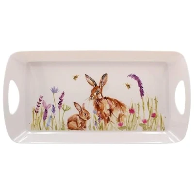 Image of Lesser &amp; Pavey British Designed Serving Tray Dinner For Multiple Uses Around The Home Trays Food Or Drinks Hares Medium Jennifer Rose Gallery