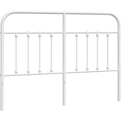 Image of vidaXL Metal Headboard White 140 cm