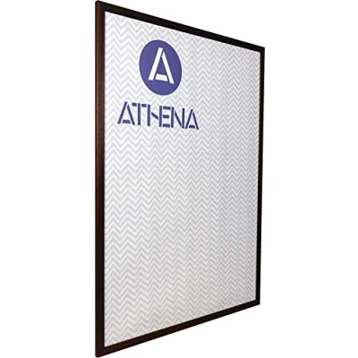 Image of Athena Dark Mahogany Thin Premium Wood Picture Frame 36&quot; x 24&quot; 36 24 Photo 36x24 with Clear Styrene Sheet &amp; Wall Mounted Hook Inches