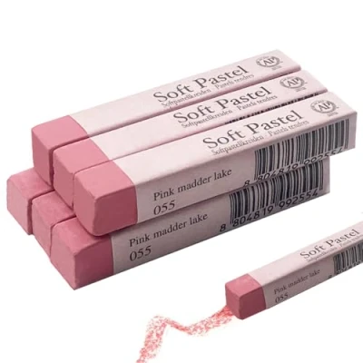 Image of 6Pcs Square Pink Soft Pastels Set Non Toxic Drawing Chalk Pastel Professional Artist&#039;s Sketching Sticks Oil Painting Kit Art Supplies for Artists Beginners Blending Graffiti